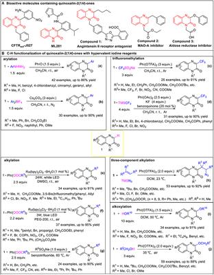 The C3-H Bond Functionalization of Quinoxalin-2(1H)-Ones With Hypervalent Iodine(III) Reagents